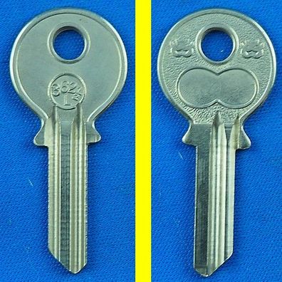 Schlüsselrohling Börkey 362 1/2 L für JuNie, Knapp - Möbelzylinder, Stahlschränke