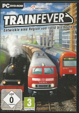 Train Fever (PC, 2014, DVD-Box) Ohne Anleitung, mit Steam Key Code