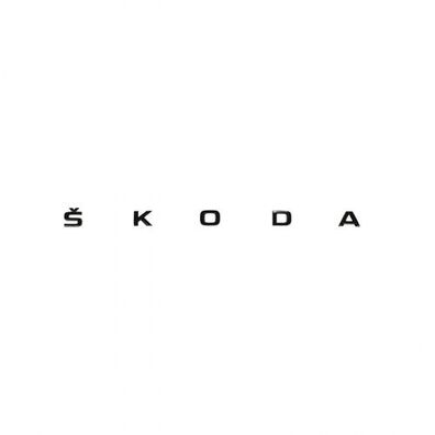 Original Skoda Schriftzug schwarz Heckklappe Emblem Buchstaben Blackline Logo