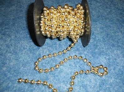 Spule mit 420cm goldener Perlenkette