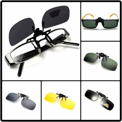 Clip On Überziehbrille Sonnenbrille ohne Rahmen Klip Brillen Aufsatz Vorhänger