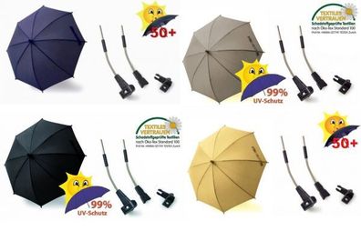 Sonnenschirm de Luxe mit UV-Schutz 50+ für Kinderwagen und Buggys