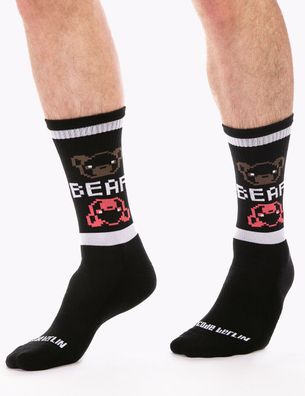 barcode Berlin Gym Socks Big Bear schwarz-weiß 91630/101 gay sexy SALE Blitzversand