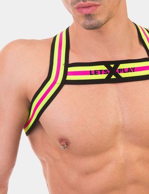 barcode Berlin Harness Lets Play gelb-pink 91668/173 gay sexy Blitzversand