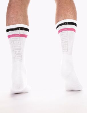 barcode Berlin Fashion Socks 70s weiß-schwarz-pink 91620/3115 sexy SALE Blitzversand