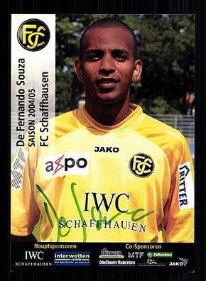 De Fernando Souza FC Schaffhausen 2004-05 Autogrammkarte + A 55305