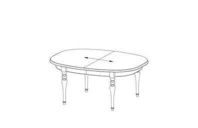 Großer Tisch Esstisch Holztisch Konferenztisch Ausziehbar 190cm Model FL-S2