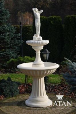 Zierbrunnen Springbrunnen 207cm Skulptur Brunnen Deko Garten Fontaine Teich Neu