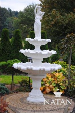 Zierbrunnen Springbrunnen Skulptur Brunnen Deko Garten Fontaine Teich Neu 252cm