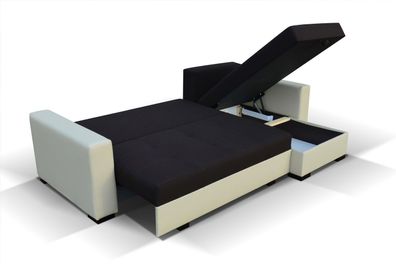 Design Ecksofa Newark Bettfunktion Couch Leder Textil Sofas Schlaf Sofa Couchen