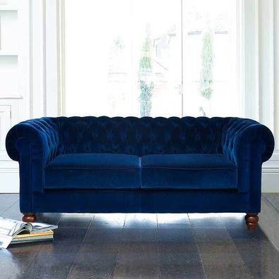 Chesterfield Design Luxus Polster Sofa Couch Sitz Garnitur Leder Textil Neu #111