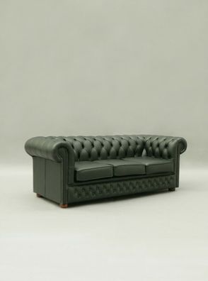 Chesterfield Design Luxus Polster Sofa Couch Sitz Garnitur Leder Textil Neu #221