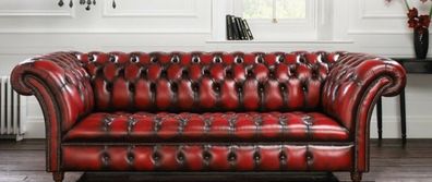 Chesterfield Couch Polster Sofa XXL Big Sofas 3 Sitzer Textil Leder Winchester-b