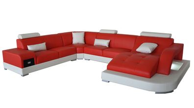 Leder Eck Sofa Eck Wohnlandschaft Garnitur Design Modern Couch Sofas UForm Neu