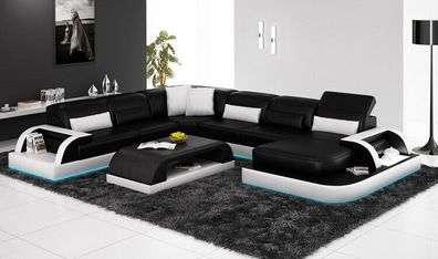 Ledersofa Couch Wohnlandschaft Ecksofa Eck Garnitur Design Modern Neu Sofa L6012