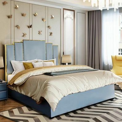 Bett Polster Design Luxus Hotel Betten Ehe 180x200cm Schlaf Zimmer Leder Doppel