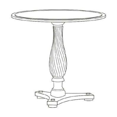 Echtholz Holztisch Klassische Tische Tisch Esstisch Rundtisch Royal - Model ZB-3