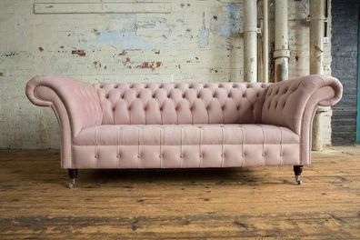 Pinke Designer Sofa Couch Polster XXL 3 Sitzer Big Sofas Couchen Textil Leder