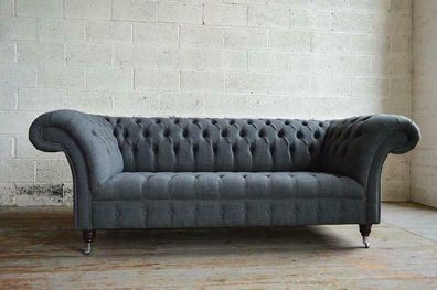 Chesterfield Polstermöbel Designer Sofa 3 Sitzer New Premium Class Luxusstoffe