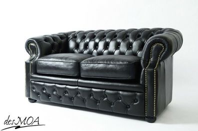 Sofa Couch Chesterfield Polster Sofas 2 Sitzer Leder Textil Lounge Club #289