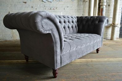 Chesterfield Sofa Couch Polster Sofas Klassischer 2 Sitzer Leder Schaffhau T6