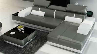 Ledersofa Sofa Couch Wohnlandschaft Ecksofa Garnitur Design Modern Sofa K5015C