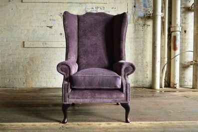 Chesterfield Ohrensessel Sessel 1 Sitzer Sofa Polster Couchen Leder Textil Couch