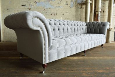 Chesterfield Designer Couch 4 Sitz Sofa Polster Textil Leder Garnitur 2016-51