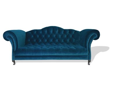 Chesterfield Sofa 3 Sitz Designer Couchen Sofas Garnitur Couch Polster Stoff Neu