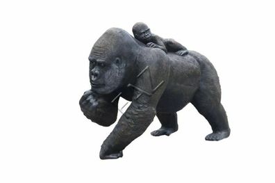Design Gorilla Baby Figur Statue Skulptur Figuren Skulpturen Garten Dekoration