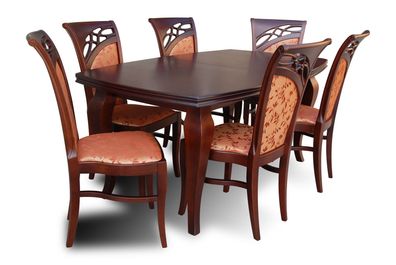 Designer Stühle Tisch Set Garnituren Komplett Wohnzimmer Esszimmer S23-K51 Neu