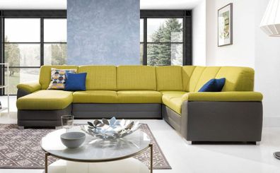 Ecksofa Wohnlandschaft Sofa Couch Polster Eck Garnitur U Form Stoff Sofas Neu