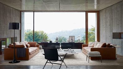Design Sofa Dreisitzer 3er Möbel Italien Set Couch Polster Sitz Leder Wohn Neu