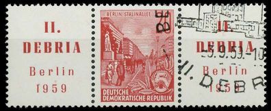 DDR Zusammendruck Nr WZd21 gestempelt 3ER STR X050FDA