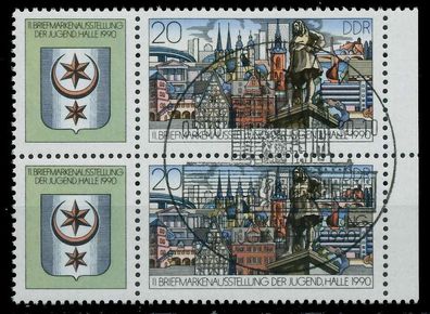 DDR Zusammendruck Nr WZd 829 zentrisch gestempelt WAAGR PAAR X051102