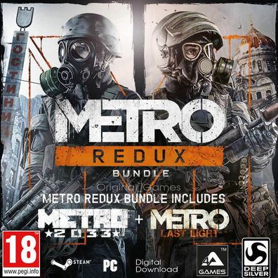 Metro Redux Bundle (PC, 2014, Nur der Steam Key Download Code) Keine DVD, No CD