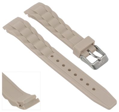 s. Oliver SO-2574-PQ | Uhrenarmband Silikon beige 17mm