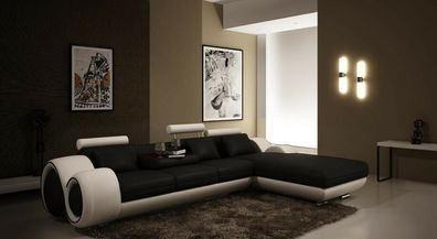Ledersofa Sofa Couch Design Leder Garnitur Polster Ecke Design 100% Vollleder