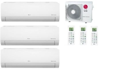 LG Multi Split Set Klimaanlage Außengerät MU3R21 + 3x Standard Plus PC09SQ 2,5kW WiFi