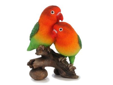 Deko Figur Unzertrennliche 17 cm, Dekoration Tier Vogel Vögel Papagei Papageien