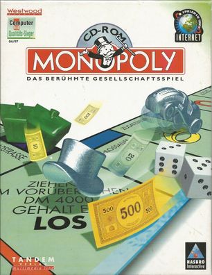 Monopoly von Hasbro (PC, 1997, Karton-Box) mit Anleitung, Zustand sehr gut