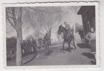 69625 Original Foto Soldaten zu Pferd in Domobranska Mai 1943