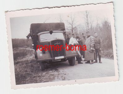 72697 Original Foto Militär LKW Laster mit Kennung im 2. Weltkrieg