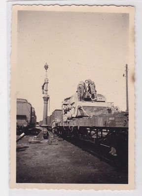 89361 Orig. Foto Bahntransport von Panzern 2. Weltkrieg