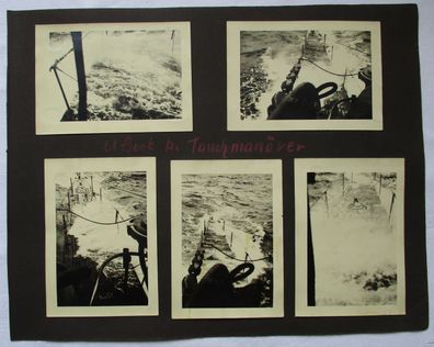 9 alte Original Fotos U-Boot Tauchmanöver, Panzer, Flakstellung 2. WK (124923)