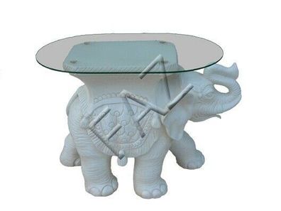 Beistell Couch Sofa Tisch Elefant Figur Glas Tische Möbel Wohnzimmer Möbel Neu