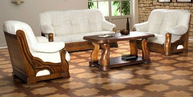 Luxus Couchtisch Echtes Holz Holz Beistell Sofa Rustikal Tische Tisch Wohnzimmer