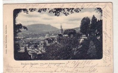 60788 Ak Baden Baden von der Schlossterrasse 1907