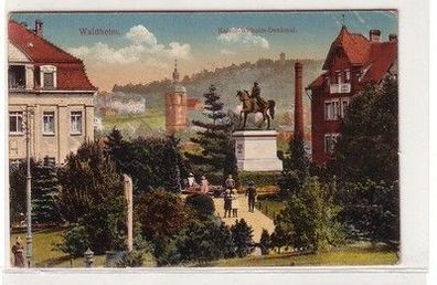 61568 Ak Waldheim Kaiser Wilhelm Denkmal 1915