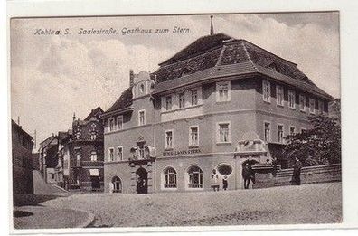 61362 Ak Kahla an der Saale Saalestraße Gasthaus zum Stern um 1920